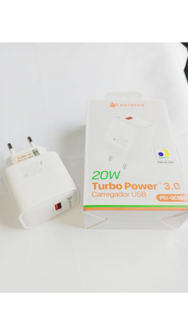 FONTE CARREGADOR USB TURBO POWER 3.0  20w Peining - Imagem 3