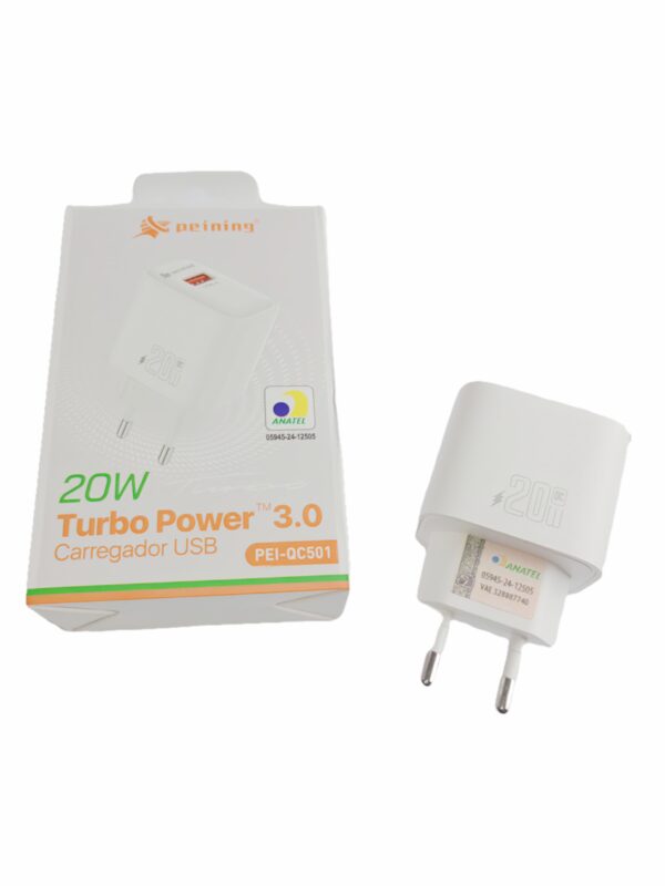 FONTE CARREGADOR USB TURBO POWER 3.0  20w Peining